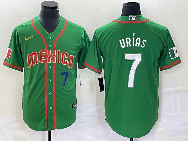 Men's Mexico Baseball #7 Julio Urias Number 2023 Green World Classic Stitched Jersey4,We sell and wholesale Men's Mexico Baseball #7 Julio Urias Number 2023 Green World Classic Stitched Jersey4 on line form chian!